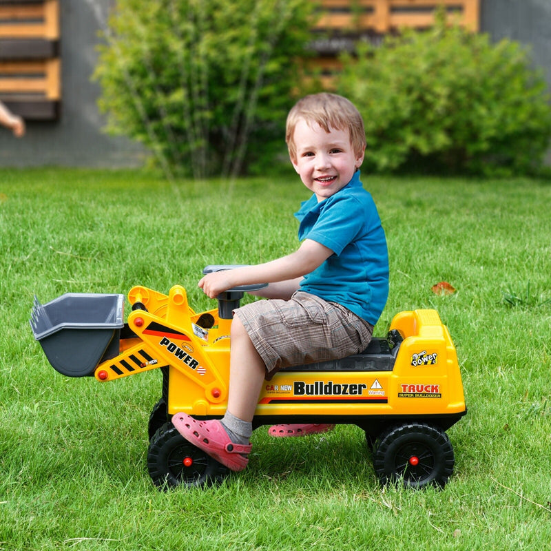 Toddler Ride-On Bulldozer Toy with Durable Wheels Construction Vehicle Magic Cars 1