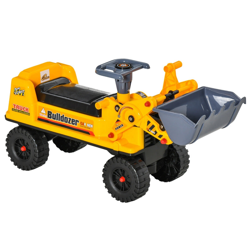 Toddler Ride-On Bulldozer Toy with Durable Wheels Construction Vehicle Magic Cars Variant 0