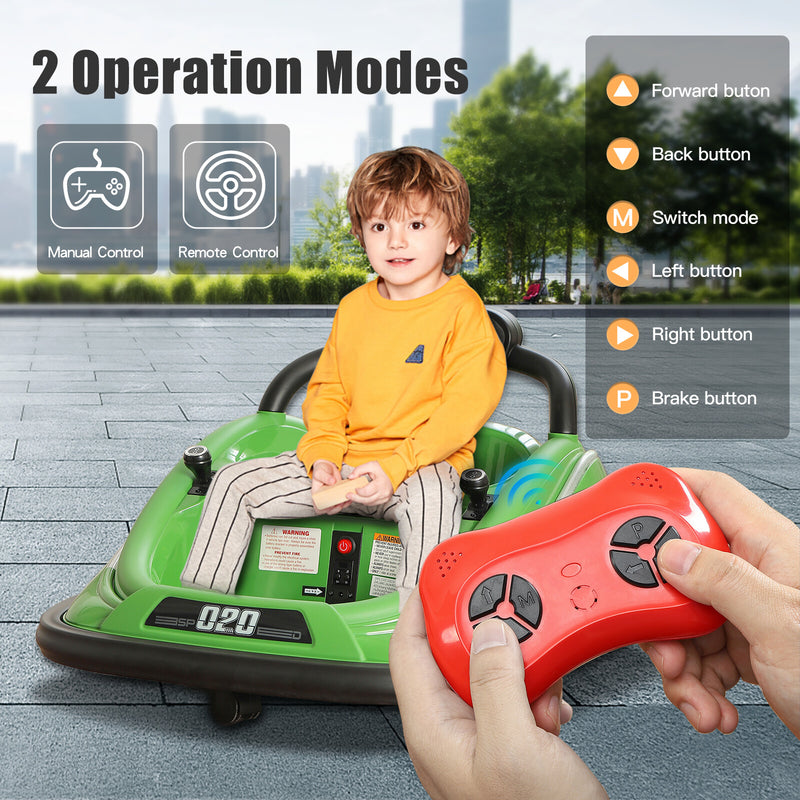Kids Bumper Car Toy with 360° Rotation, Lights, Music, and Parent Remote Control Magic Cars 4