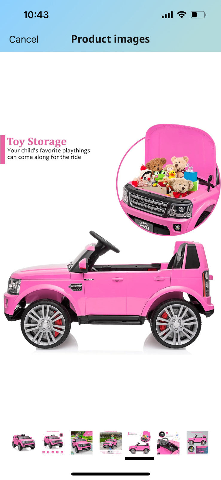 Kids 2-Seater Land Rover Ride-On Car Magic Cars 5