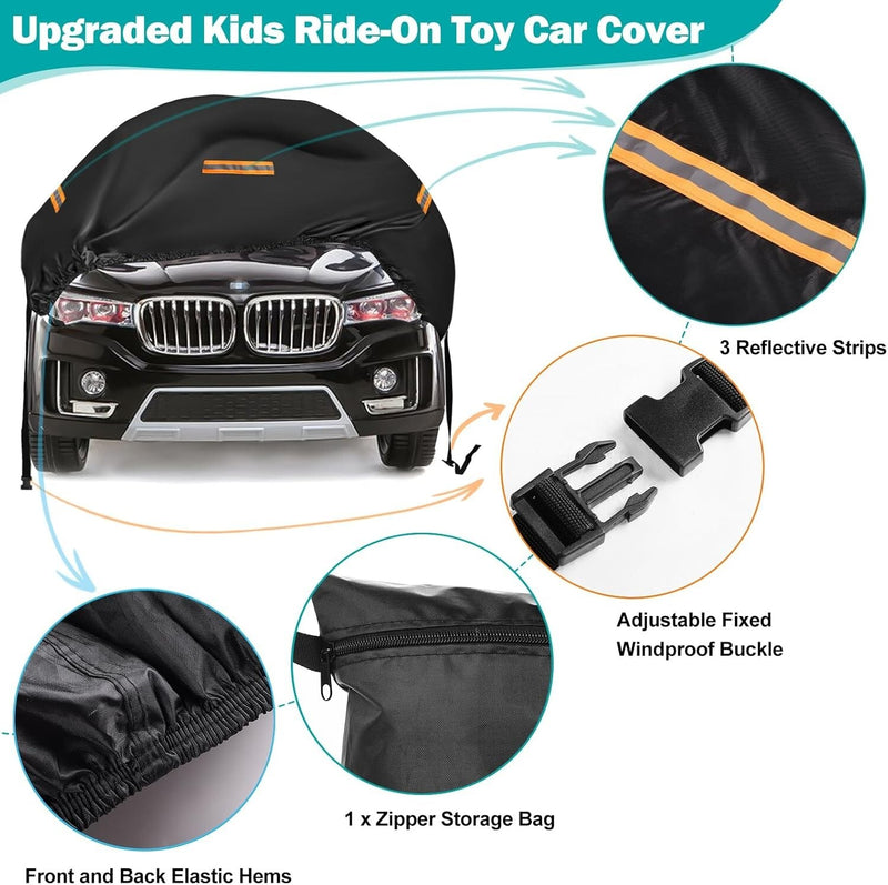Large Waterproof Black Cover for Kids Ride-On Truck Toys Magic Cars 2