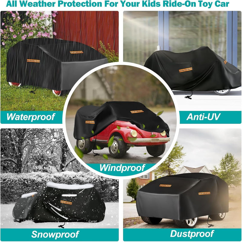 Large Waterproof Black Cover for Kids Ride-On Truck Toys Magic Cars 3