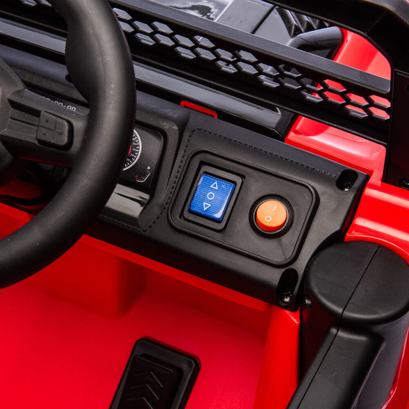 Electric Kids Ride-On Jeep Truck with 6 Wheels, Remote Control, Bluetooth, and LED Lights - Red Magic Cars 14