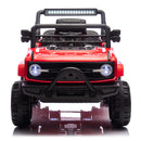 Electric Kids Ride-On Jeep Truck with 6 Wheels, Remote Control, Bluetooth, and LED Lights - Red Magic Cars 2