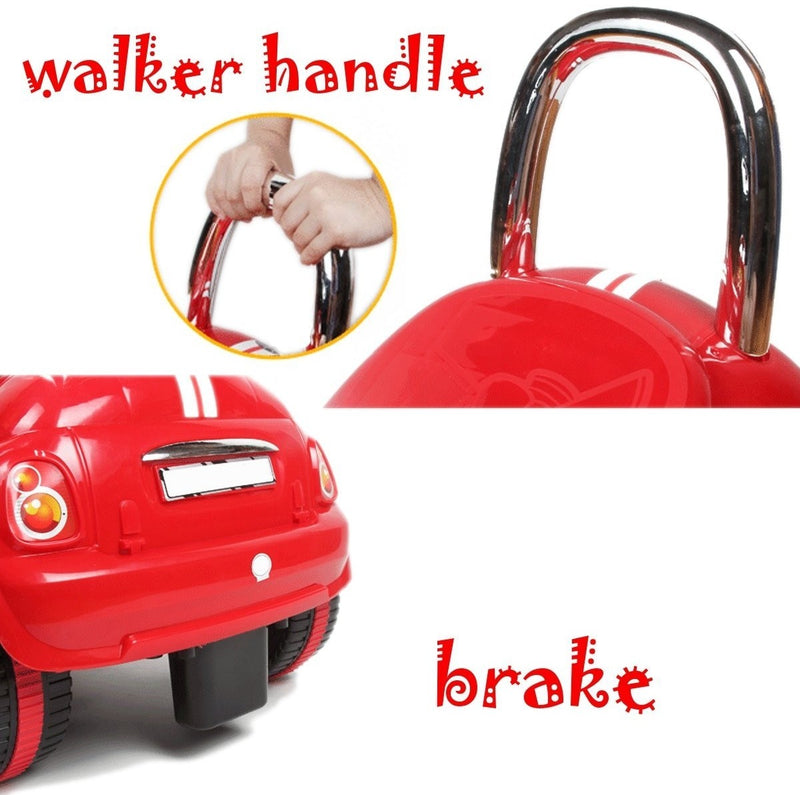 Toddler Ride-On Gliding Scooter Car Toy with Wheels, Lights, and Music - Red Magic Cars 1