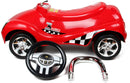 Toddler Ride-On Gliding Scooter Car Toy with Wheels, Lights, and Music - Red Magic Cars 4