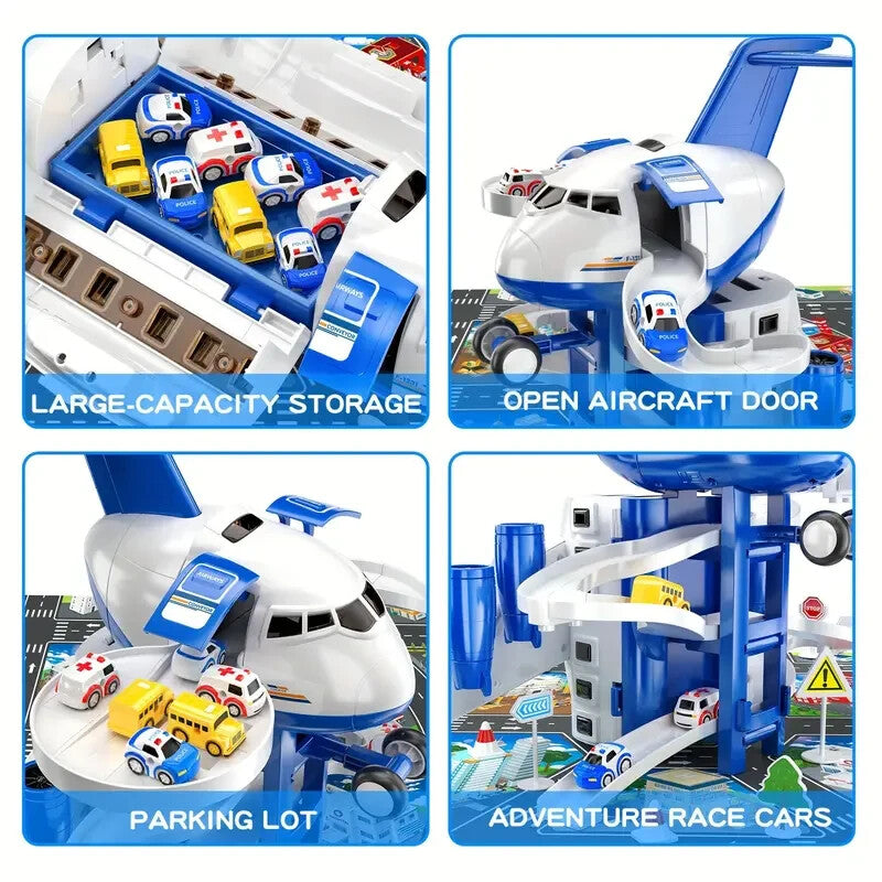 Deluxe Kids' Airplane and Car Playset Toy Magic Cars 6