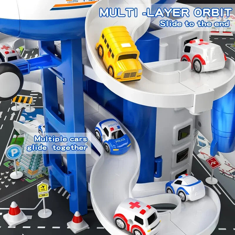 Deluxe Kids' Airplane and Car Playset Toy Magic Cars Variant 0