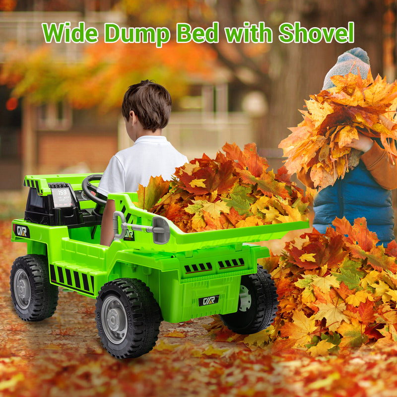 Remote Control Kids Ride-On Dump Truck Toy with 4 Wheels for Construction Play Magic Cars 2