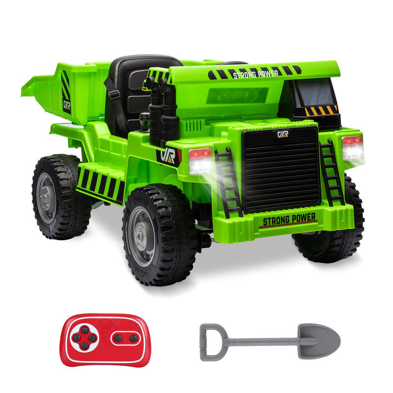 Remote Control Kids Ride-On Dump Truck Toy with 4 Wheels for Construction Play Magic Cars 8