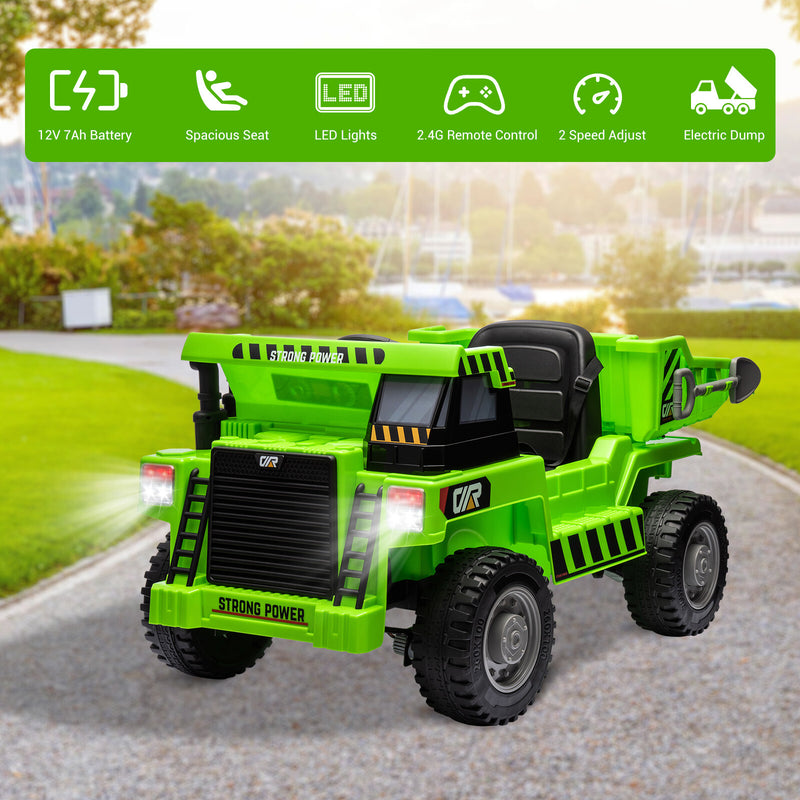 Remote Control Kids Ride-On Dump Truck Toy with 4 Wheels for Construction Play Magic Cars Variant 0