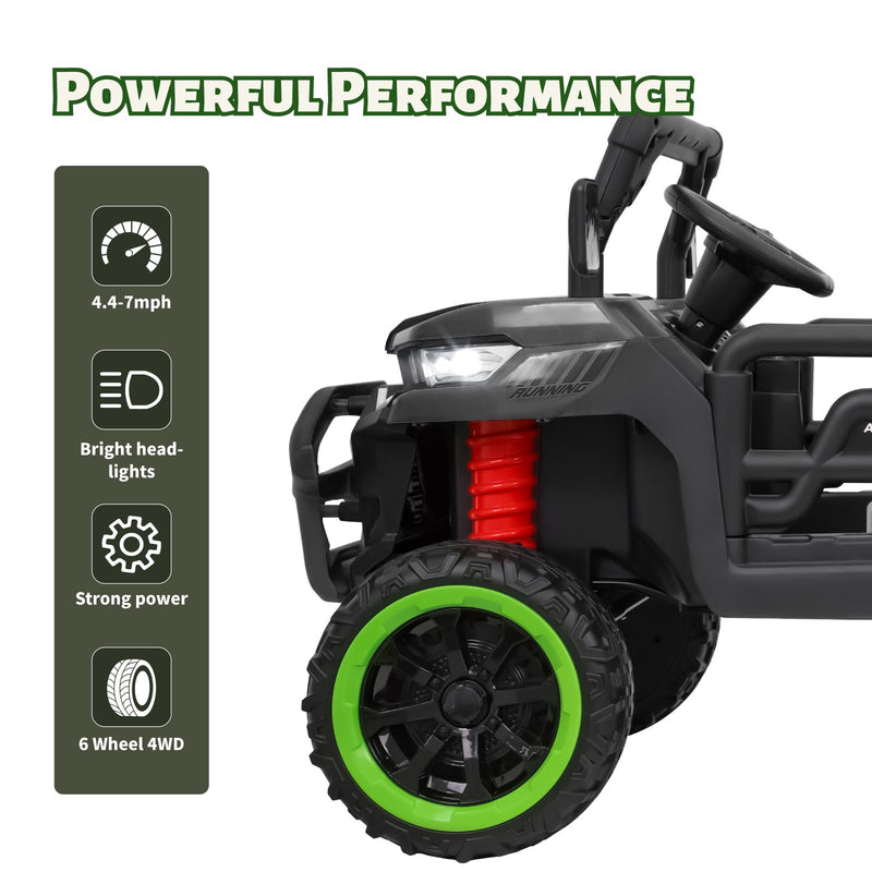 Electric Kids 4/6 Wheeler Ride-On Truck Off-Road UTV with Remote Control, 3-6 MPH Magic Cars 3