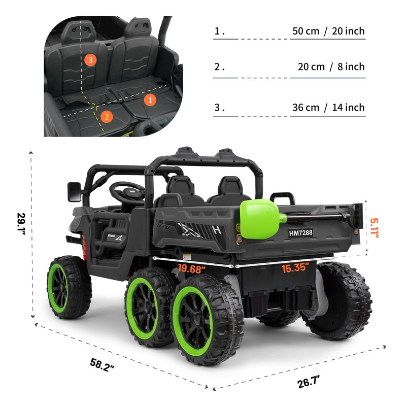 Electric Kids 4/6 Wheeler Ride-On Truck Off-Road UTV with Remote Control, 3-6 MPH Magic Cars 7