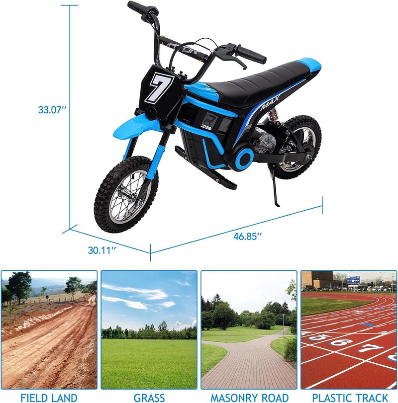 12V Battery-Powered Electric Motocross Dirt Bike for Kids in 4 Color Options Magic Cars 8