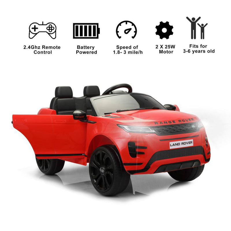 Electric Battery-Powered Licensed Land Rover Ride-On Toy Car for Kids, Red (Used) Magic Cars 1