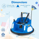 Blue Electric Bumper Car for Kids with 5-Point Seat Belt, Flashing Lights, and Music Magic Cars 4