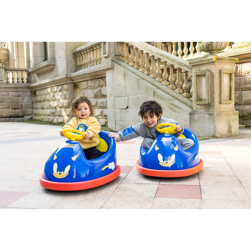 Kids Electric Sonic The Hedgehog Bumper Car with 2-Speed and 360-Degree Turning Ride-On Magic Cars 1