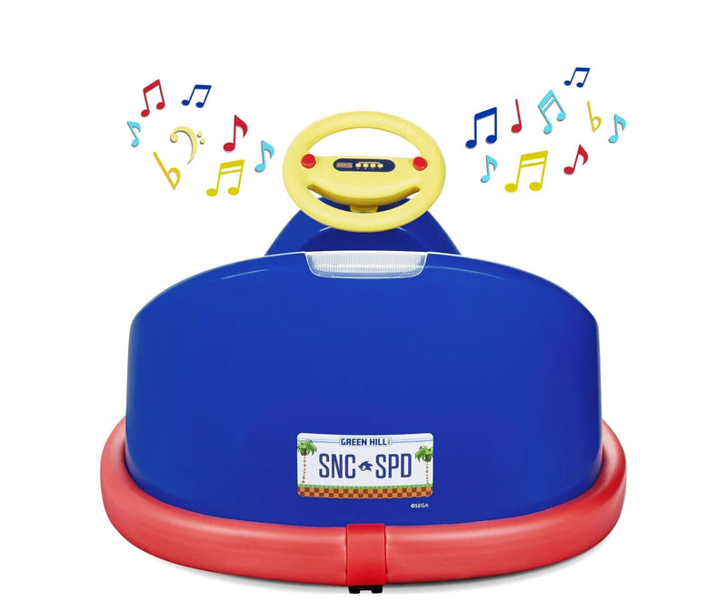 Kids Electric Sonic The Hedgehog Bumper Car with 2-Speed and 360-Degree Turning Ride-On Magic Cars 3