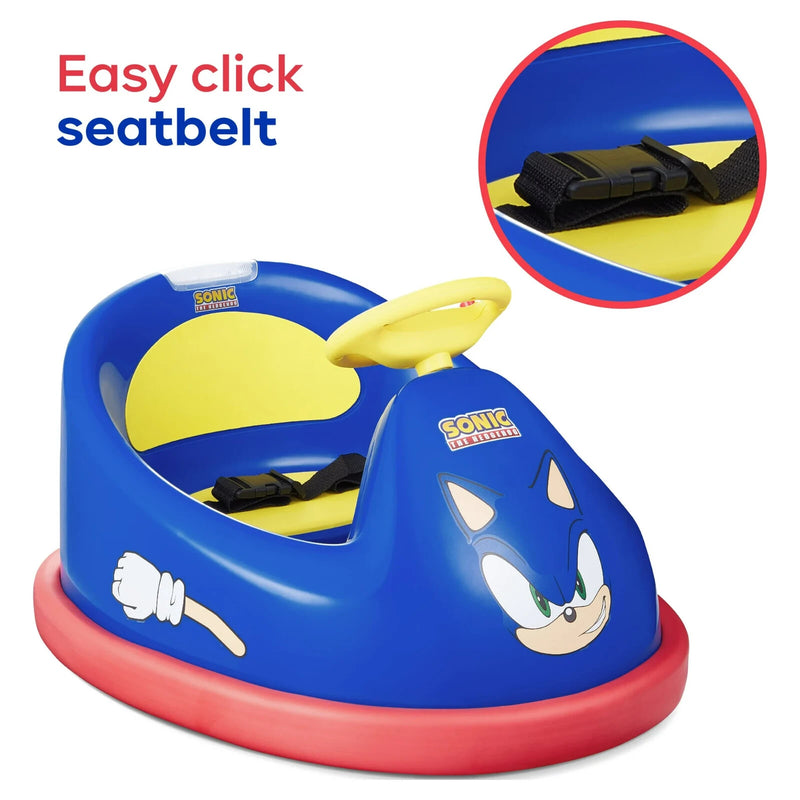 Kids Electric Sonic The Hedgehog Bumper Car with 2-Speed and 360-Degree Turning Ride-On Magic Cars 5