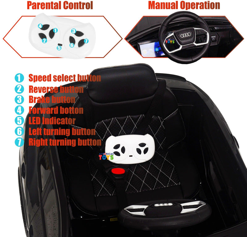 12V Electric Kids Car with LCD Display Licensed Audi Design in Multiple Colors Magic Cars 23