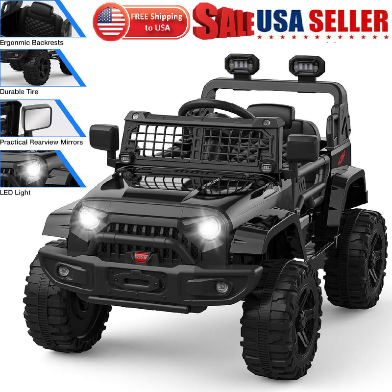 12V Electric Kids Ride-On Truck with LED Lights and Remote Control Magic Cars 11