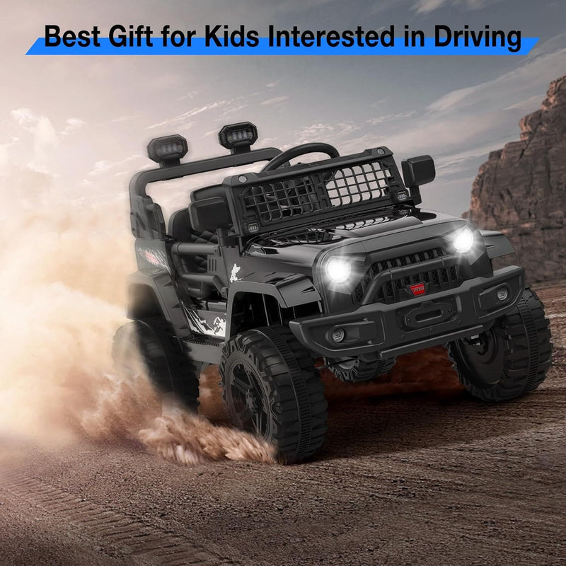 12V Electric Kids Ride-On Truck with LED Lights and Remote Control Magic Cars 13