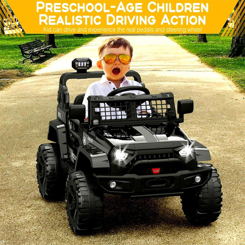 12V Electric Kids Ride-On Truck with LED Lights and Remote Control Magic Cars 5