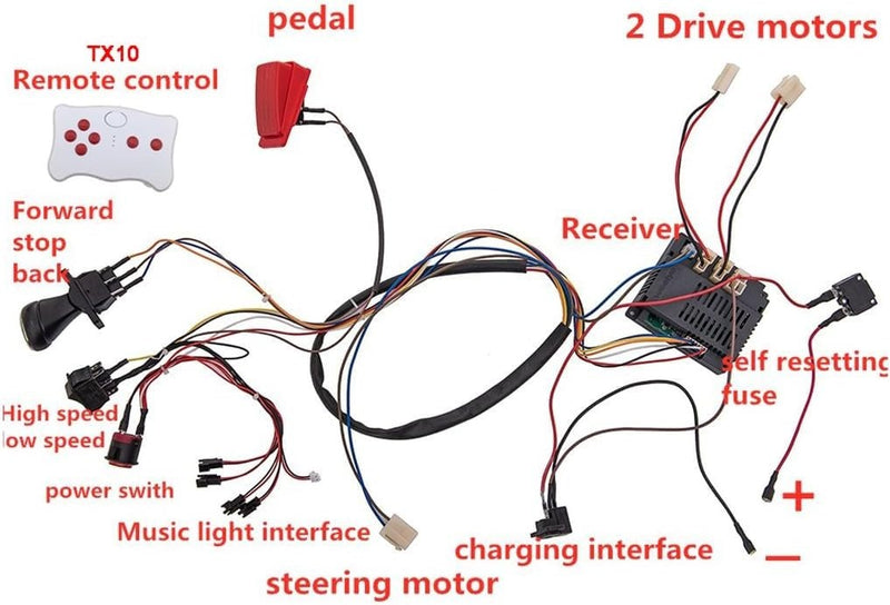 12V Kids Electric Car Upgrade Kit with Bluetooth Remote and High-Power Motherboard Magic Cars 3