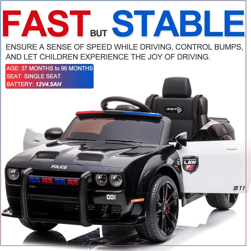 Licensed Dodge Challenger 12V Battery-Powered Kids Electric Ride-On Car Magic Cars 3