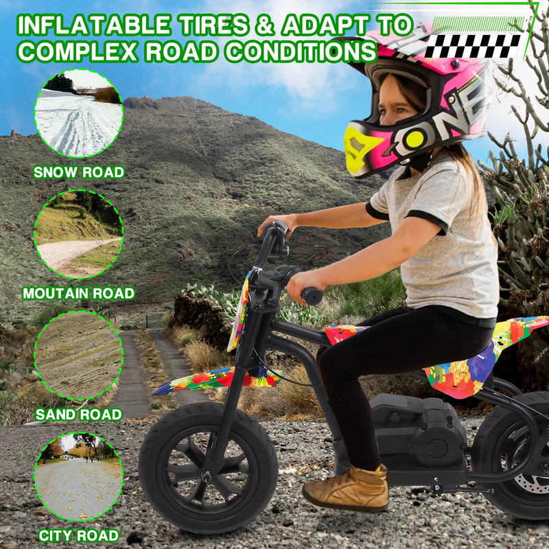 Kids Electric Mini Off-Road Dirt Bike 24V 250W with Disc Brake 13 MPH Magic Cars 7