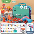 Dinosaur Assembly STEM Electric Drill Tool Set for Kids' Pretend Play Magic Cars Variant 0