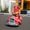 Kids Electric Fire Truck with LED Lights, Horn, and One-Key Start – Red Magic Cars 2