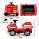 Kids Electric Fire Truck with LED Lights, Horn, and One-Key Start – Red Magic Cars 3
