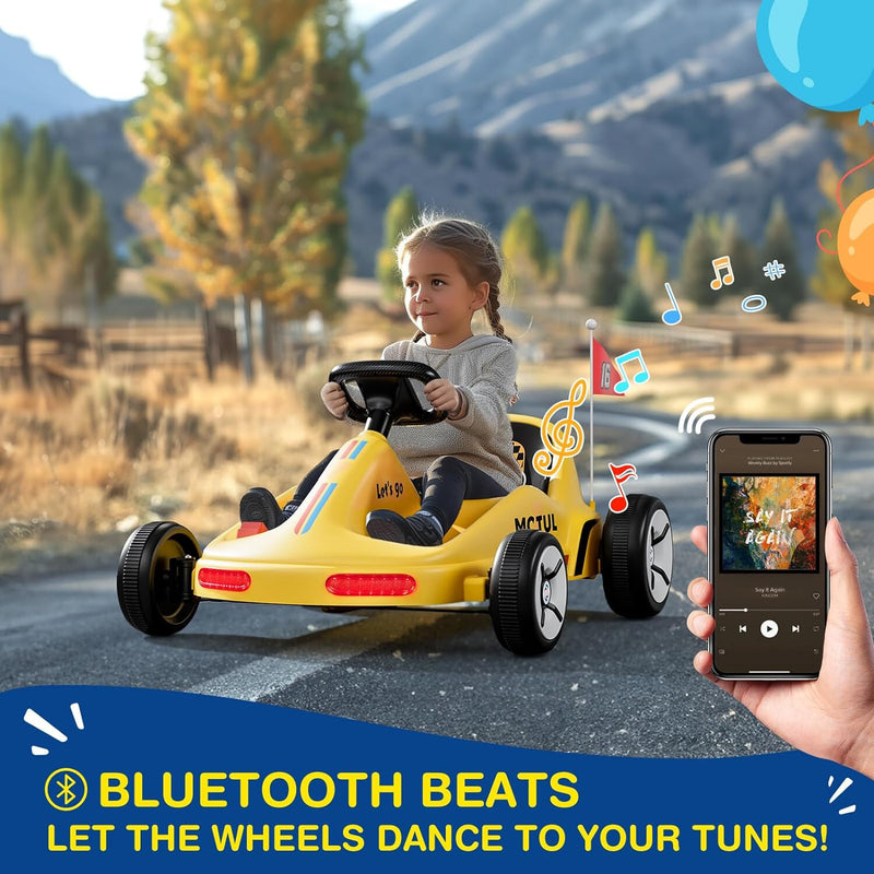 12V Kids Electric Go-Kart with 4.5AH Battery, 2-Speed, 2.9 MPH, Parental Remote Control Magic Cars 2