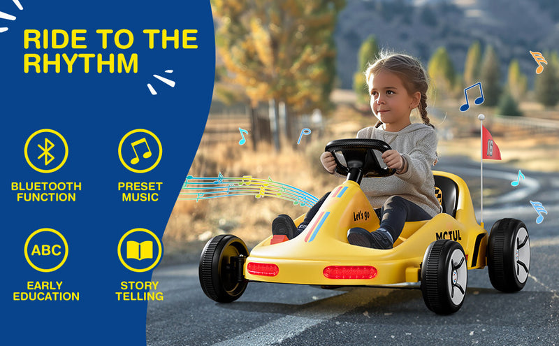 12V Kids Electric Go-Kart with 4.5AH Battery, 2-Speed, 2.9 MPH, Parental Remote Control Magic Cars 7