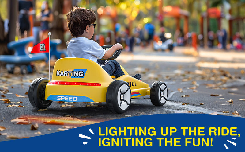 12V Kids Electric Go-Kart with 4.5AH Battery, 2-Speed, 2.9 MPH, Parental Remote Control Magic Cars 9