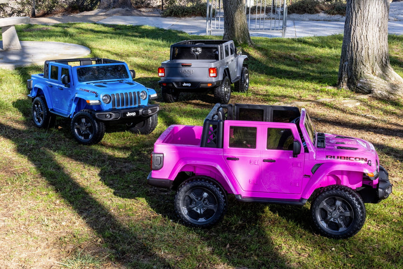 Electric 2-Seater Ride-On Jeep Toy for Kids Ages 3-8 in Pink, Gray, and Blue Magic Cars 18
