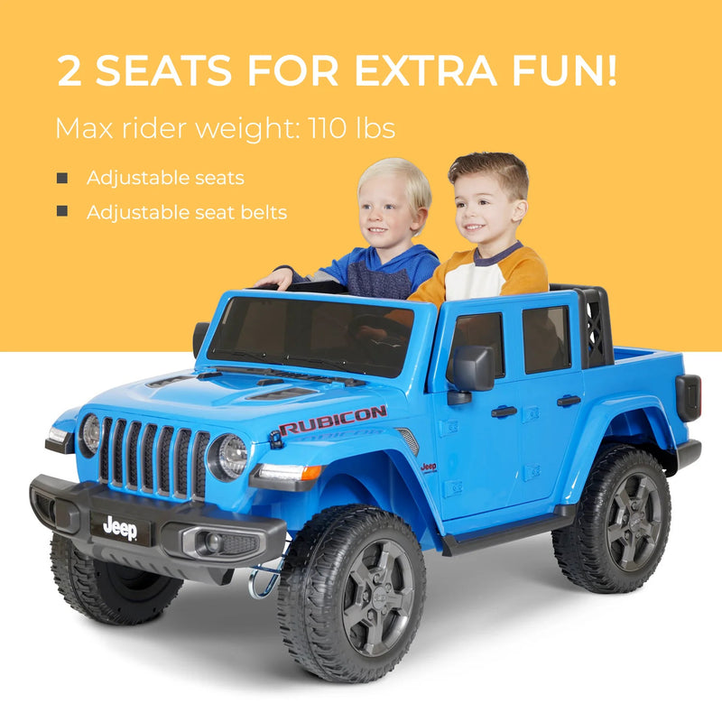Electric 2-Seater Ride-On Jeep Toy for Kids Ages 3-8 in Pink, Gray, and Blue Magic Cars 19
