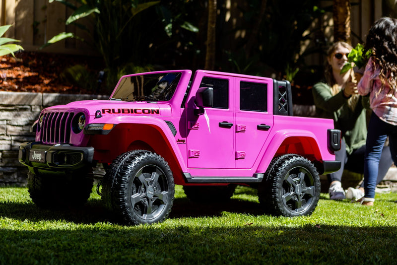 Electric 2-Seater Ride-On Jeep Toy for Kids Ages 3-8 in Pink, Gray, and Blue Magic Cars 4