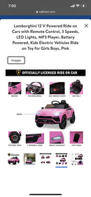 Electric Kids Two-Seater Lamborghini Style Car with Remote Control Magic Cars 1