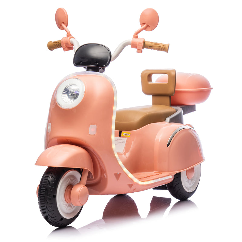 12V Kids Electric 3-Wheel Ride-On Motorcycle with Large Storage for Ages 3-6 Magic Cars 11