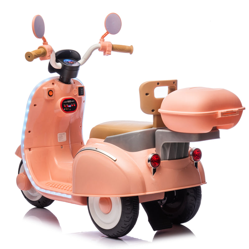 12V Kids Electric 3-Wheel Ride-On Motorcycle with Large Storage for Ages 3-6 Magic Cars 14