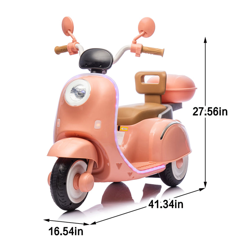 12V Kids Electric 3-Wheel Ride-On Motorcycle with Large Storage for Ages 3-6 Magic Cars 7