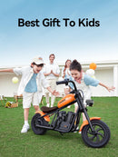 Retro-Style Kids Electric Motorcycle with Ambient Light and Music, 10 MPH, Blue Magic Cars 2