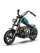 Retro-Style Kids Electric Motorcycle with Ambient Light and Music, 10 MPH, Blue Magic Cars Variant 0