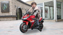 Electric Kids Motorcycle with Training Wheels for Ages 3-8, Red Magic Cars 3