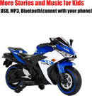Electric Kids Motorcycle with Wheels and Music for Boys and Girls Ages 3-8, Blue Magic Cars 2