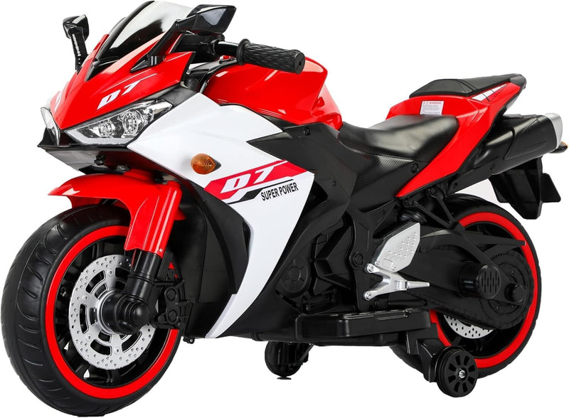 Electric Kids Motorcycle with Wheels and Music for Boys and Girls Ages 3-8, Red Magic Cars Variant 0