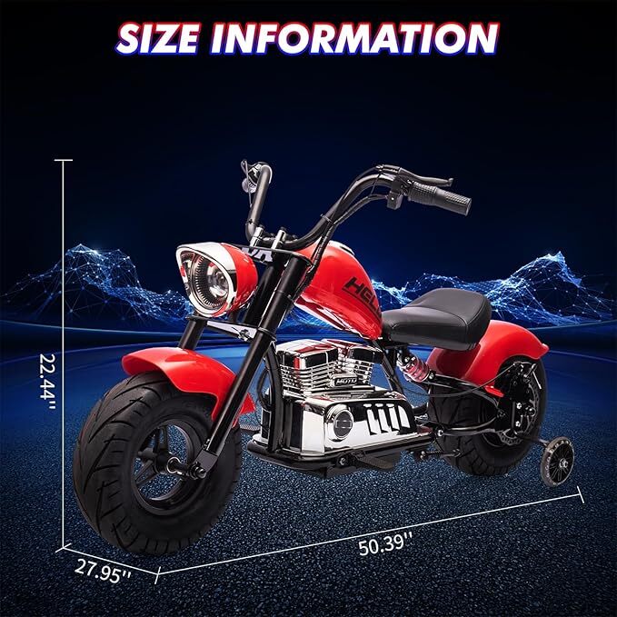 Kids Electric 36V Off-Road Dirt Bike Motorcycle with LED Lights and 16.5 MPH Speed Magic Cars 13