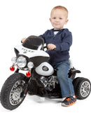 Children's Black 3-Wheel Electric Police Motorcycle with Headlights and Decals Magic Cars 6